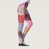 Patchwork nahtlos, niedliches Stoffmuster. Leggings (Rechts)