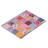 Patchwork nahtlos, niedliches Stoffmuster. Notizblock (Linke Seite)
