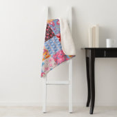 Patchwork nahtlos, niedliches Stoffmuster. Sherpadecke (Beispiel)