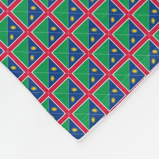 Patchwork Namibia Flag Pattern Fleecedecke (Ecke)