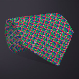 Patchwork Namibia Flag Pattern Krawatte