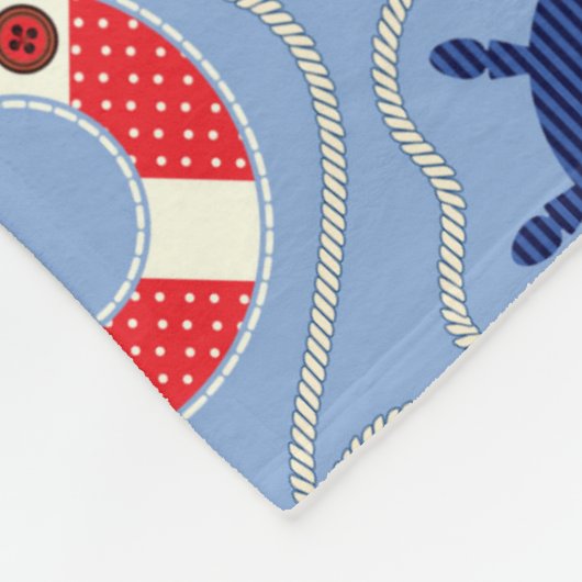 Patchwork-Nautik Fleecedecke (Ecke)