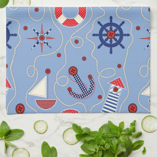 Patchwork-Nautik Handtuch (Gefaltet)