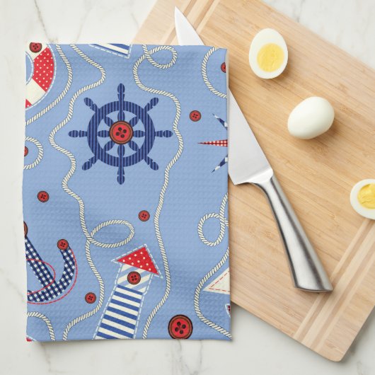 Patchwork-Nautik Handtuch (Viertel Falte)