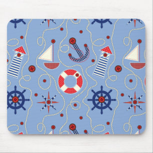 Patchwork-Nautik Mousepad