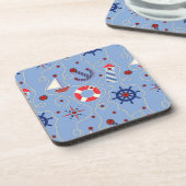 Patchwork-Nautik Untersetzer (Linke Seite)