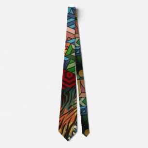 patchwork neck tie krawatte