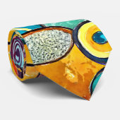 Patchwork Necktie Krawatte (Gerollt)