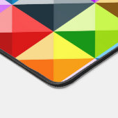 Patchwork-Neon farbiges geometrisches Muster Monog Schreibtischunterlage (Ecke)