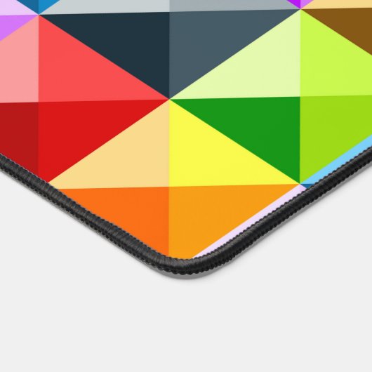 Patchwork-Neon farbiges geometrisches Muster Monog Schreibtischunterlage (Ecke)