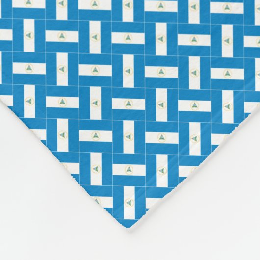 Patchwork Nicaragua Flag Pattern Fleecedecke (Ecke)
