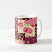 Patchwork Niedlich Nahtloses Muster Kaffeetasse (VorderseiteRechts)