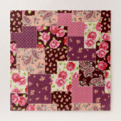 Patchwork Niedlich Nahtloses Muster Puzzle (Horizontal)