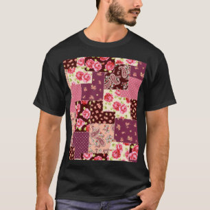Patchwork Niedlich Nahtloses Muster T-Shirt