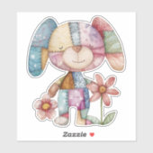 Patchwork Niedlicher Hundeschreiber Aufkleber (Blatt)