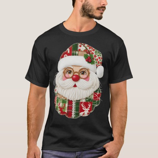Patchwork Nikolaus T-Shirt (Vorderseite)