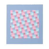 Patchwork Notepad oder Jotter, Pinks, Blues Notizblock (Vorderseite)