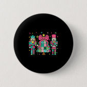 Patchwork Nutcracker Weihnachtsbaum Nk Nutcracker Button (Vorderseite)