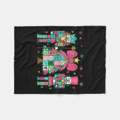 Patchwork Nutcracker Weihnachtsbaum Nk Nutcracker Fleecedecke (Vorderseite (Horizontal))