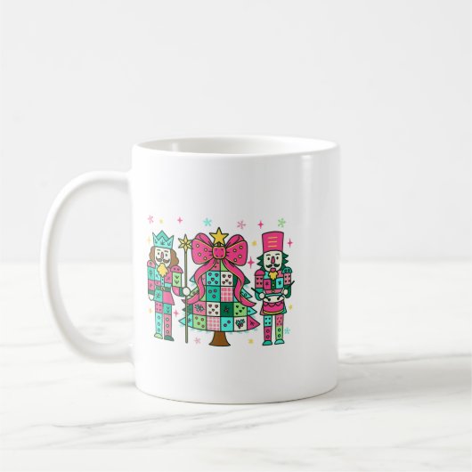 Patchwork Nutcracker Weihnachtsbaum Nk Nutcracker Kaffeetasse (Links)