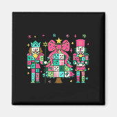 Patchwork Nutcracker Weihnachtsbaum Nk Nutcracker Magnet (Vorne)