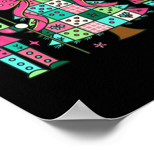 Patchwork Nutcracker Weihnachtsbaum Nk Nutcracker Poster (Ecke)