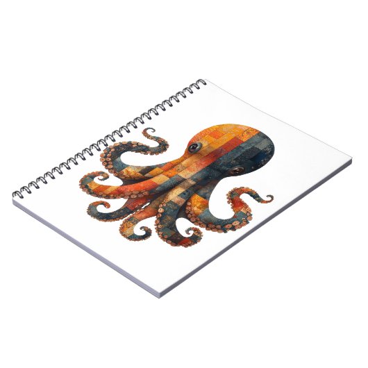 Patchwork Octopus-Notebook Notizblock (Linke Seite)