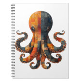 Patchwork Octopus-Notebook Notizblock (Vorderseite)