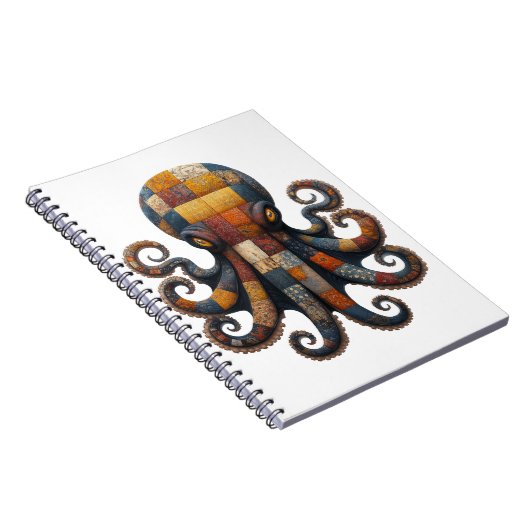 Patchwork Octopus-Notebook Notizblock (Rechte Seite)