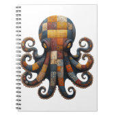 Patchwork Octopus-Notebook Notizblock (Vorderseite)
