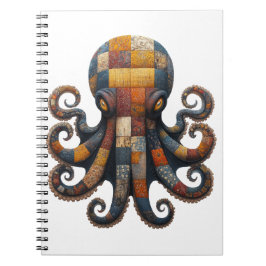 Patchwork Octopus-Notebook Notizblock
