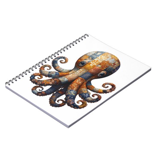 Patchwork Octopus-Notebook Notizblock (Linke Seite)