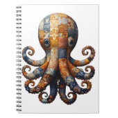 Patchwork Octopus-Notebook Notizblock (Vorderseite)