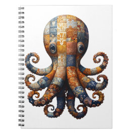 Patchwork Octopus-Notebook Notizblock