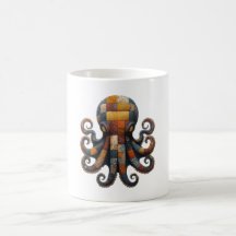 Patchwork Octopus-Tasse