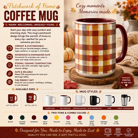 Patchwork of Home Tasse