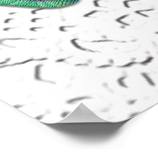 Patchwork "Oma" an der Spitze Poster (Ecke)