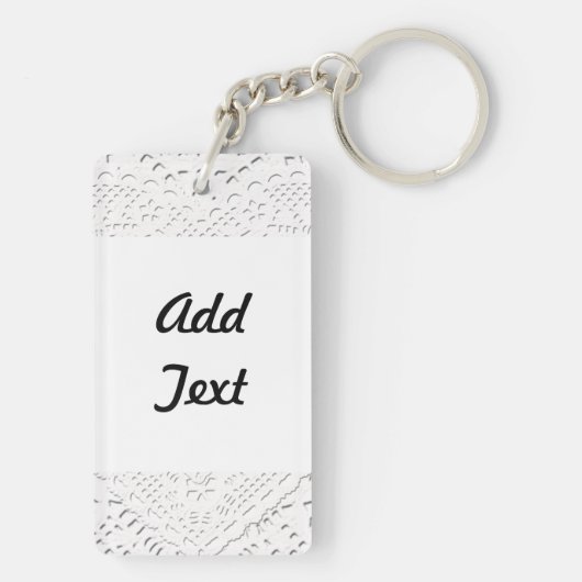 Patchwork "Oma" an der Spitze Schlüsselanhänger (Rückseite)