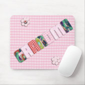 Patchwork "Oma" auf Schachrosa Mousepad (Mit Mouse)