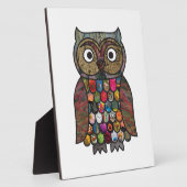 Patchwork Owl Fotoplatte (Seite)