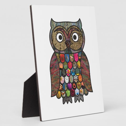 Patchwork Owl Fotoplatte (Seite)