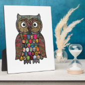 Patchwork Owl Fotoplatte (Seite)