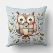Patchwork Owl in Whimsical Woodland Kissen (Rückseite)