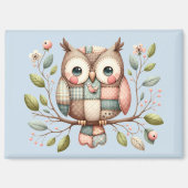 Patchwork Owl in Whimsical Woodland Magnet (Vorderseite)
