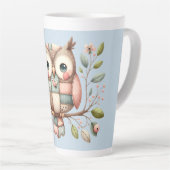Patchwork Owl in Whimsical Woodland Milchtasse (Rechte Ecke)