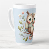 Patchwork Owl in Whimsical Woodland Milchtasse (Linke Ecke)