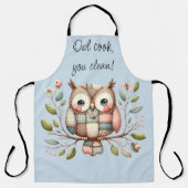 Patchwork Owl in Whimsical Woodland Schürze (Vorderseite)