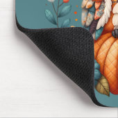 Patchwork Owl on Pumpkin - Cottcore Fall Mousepad (Ecke)
