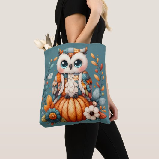 Patchwork Owl on Pumpkin - Cottcore Fall Tasche (Von Nahem)