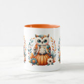 Patchwork Owl on Pumpkin - Cottcore Fall Tasse (Zentrum)